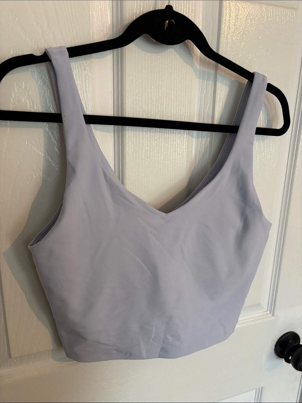 Soft Lavender Long Line Sports Bra